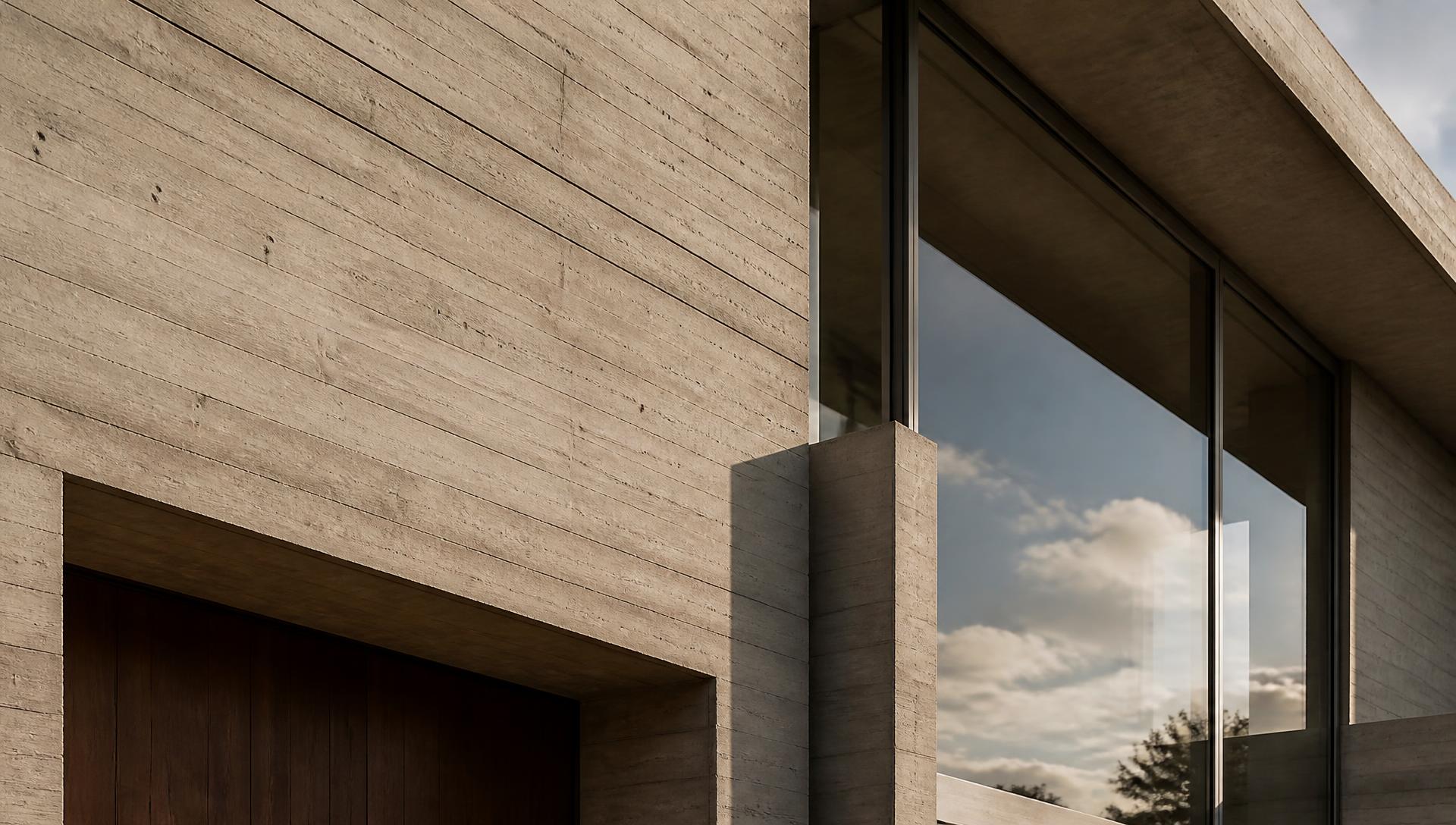 Concrete facade close-up