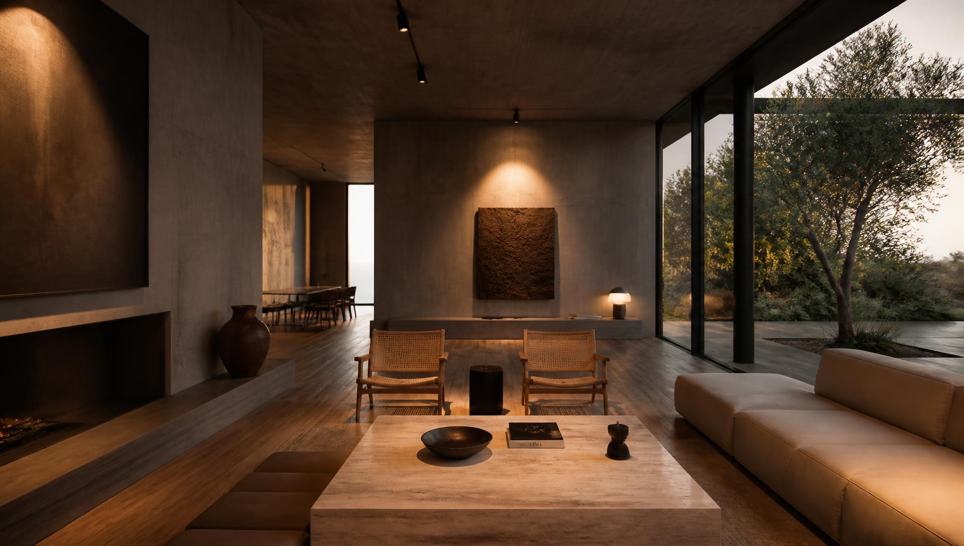 Warm minimal interior