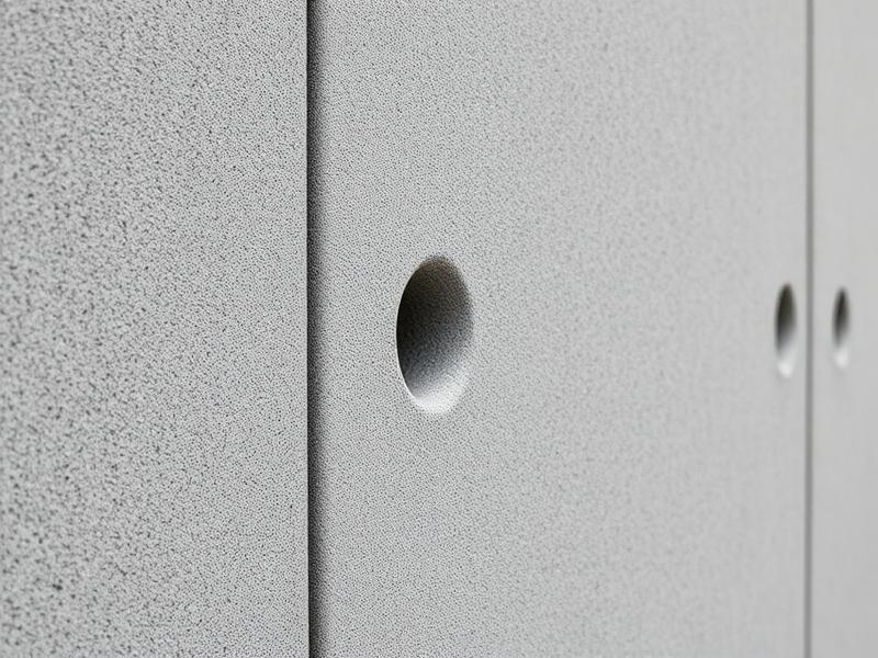 Close-up of architectural board-formed concrete surface